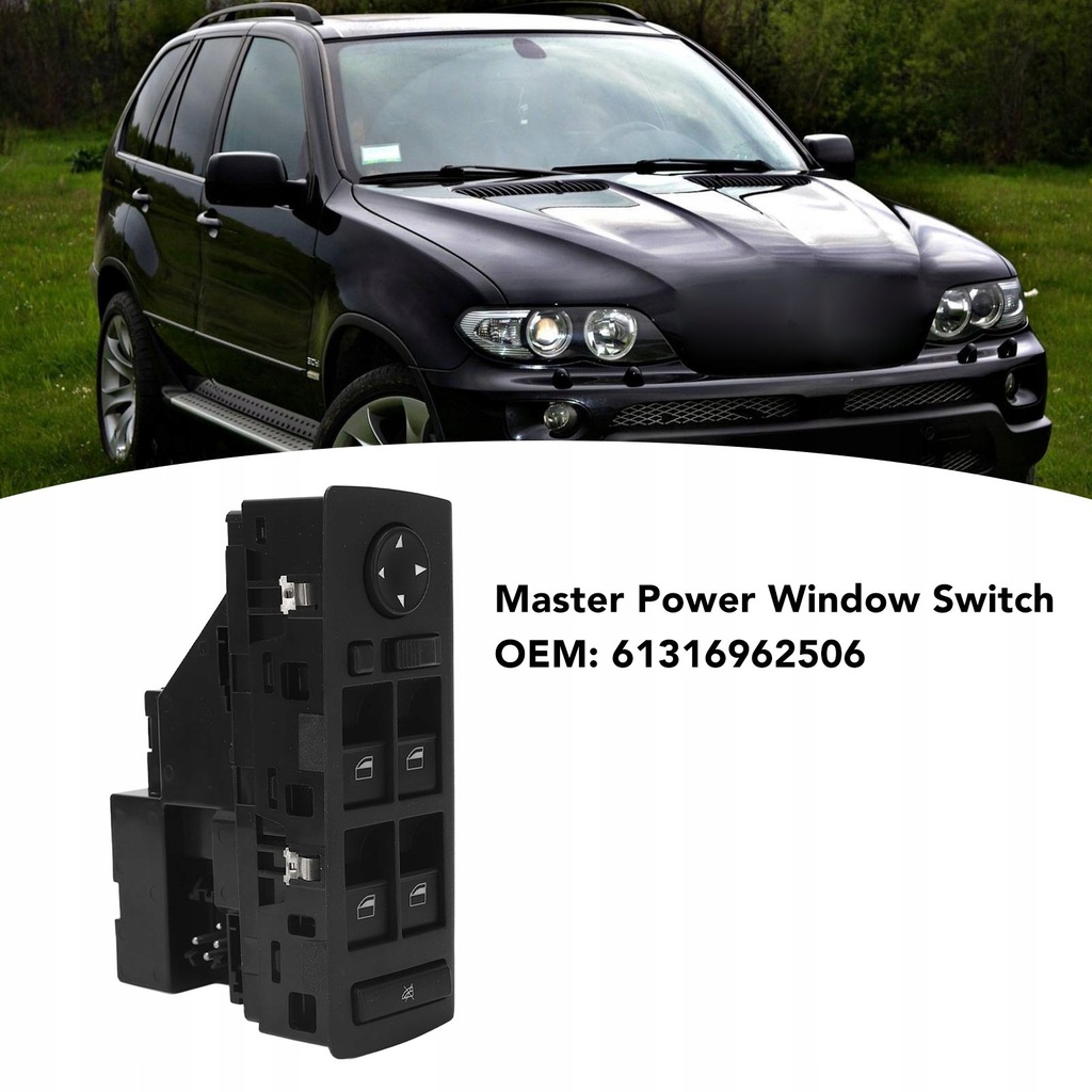 фото №13, Головний перемикач вікно електричний 61316962506 кнопка передній