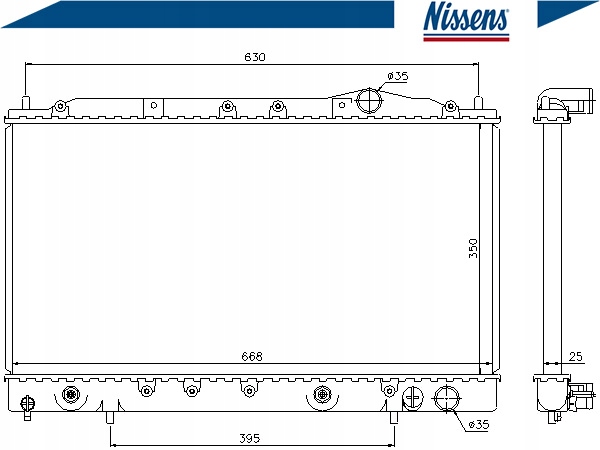 фото №13, Радіатор двигуна mitsubishi eclipse 89- 1.8 i 16v