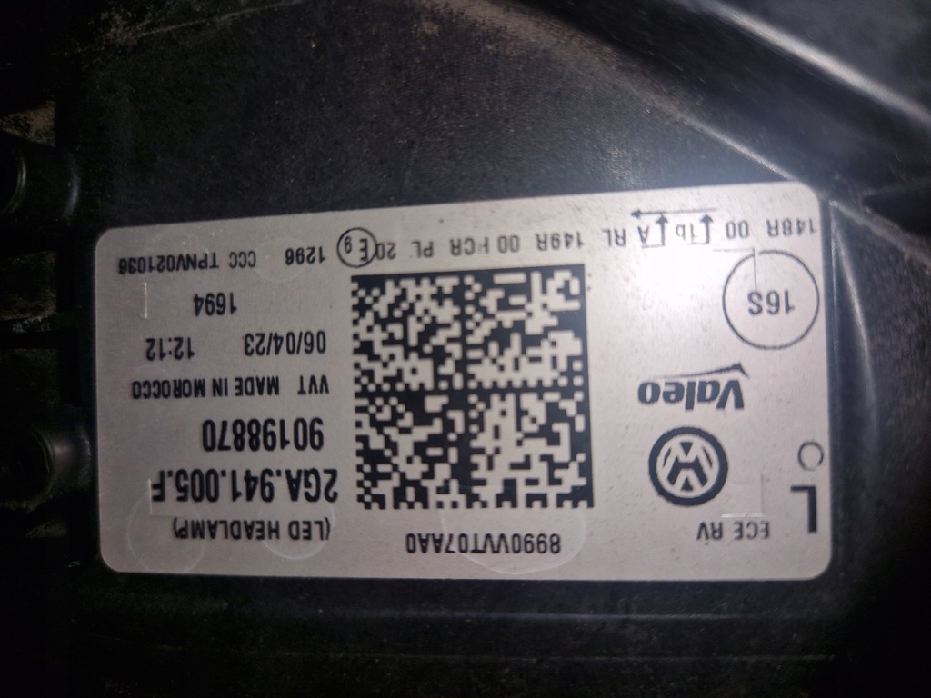 фото №4, Лампа ліва vw t-roc t roc lift 2ga full led 2ga941005f