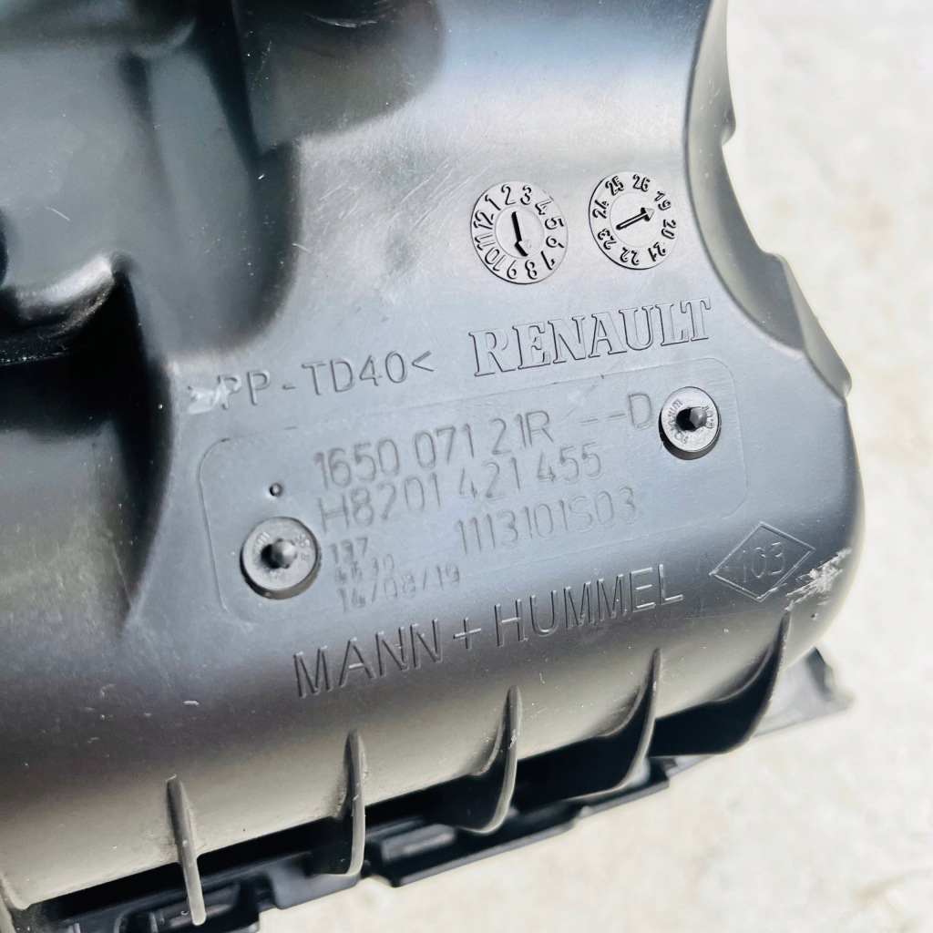 фото №3, Renault оригинальный номер 165007121r корпус фильтра воздуха