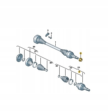 Гайка 12-kątna привідний вал ступиця vw touareg audi q7 wht006779 в Україні