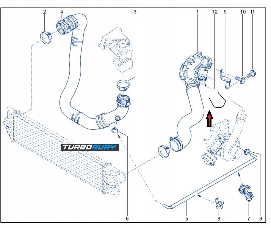 фото №11, Пряжка уплотнительное кольцо do труба wąż turbo nissan nv200 juke nv200 1.5 dci 144601fe0c