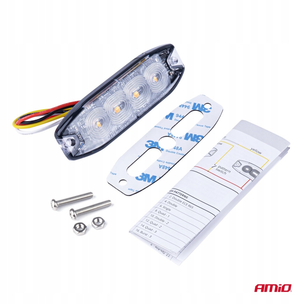 фото №3, Лампа błyskowa попереджувальна led stroboskop 12/24v