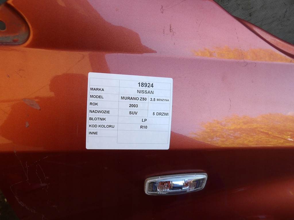 фото №6, Nissan murano z50 крыло передний правый lak. r10