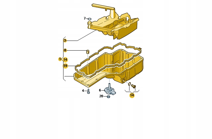 Купити Оригінальна піддон масляна audi a4 a5 a7 06l103598r