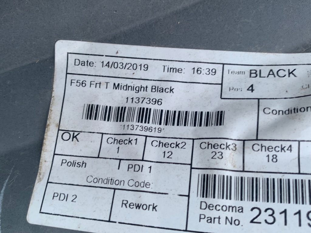 Mini cooper f56 f55 бампер перед mindnight black в Україні