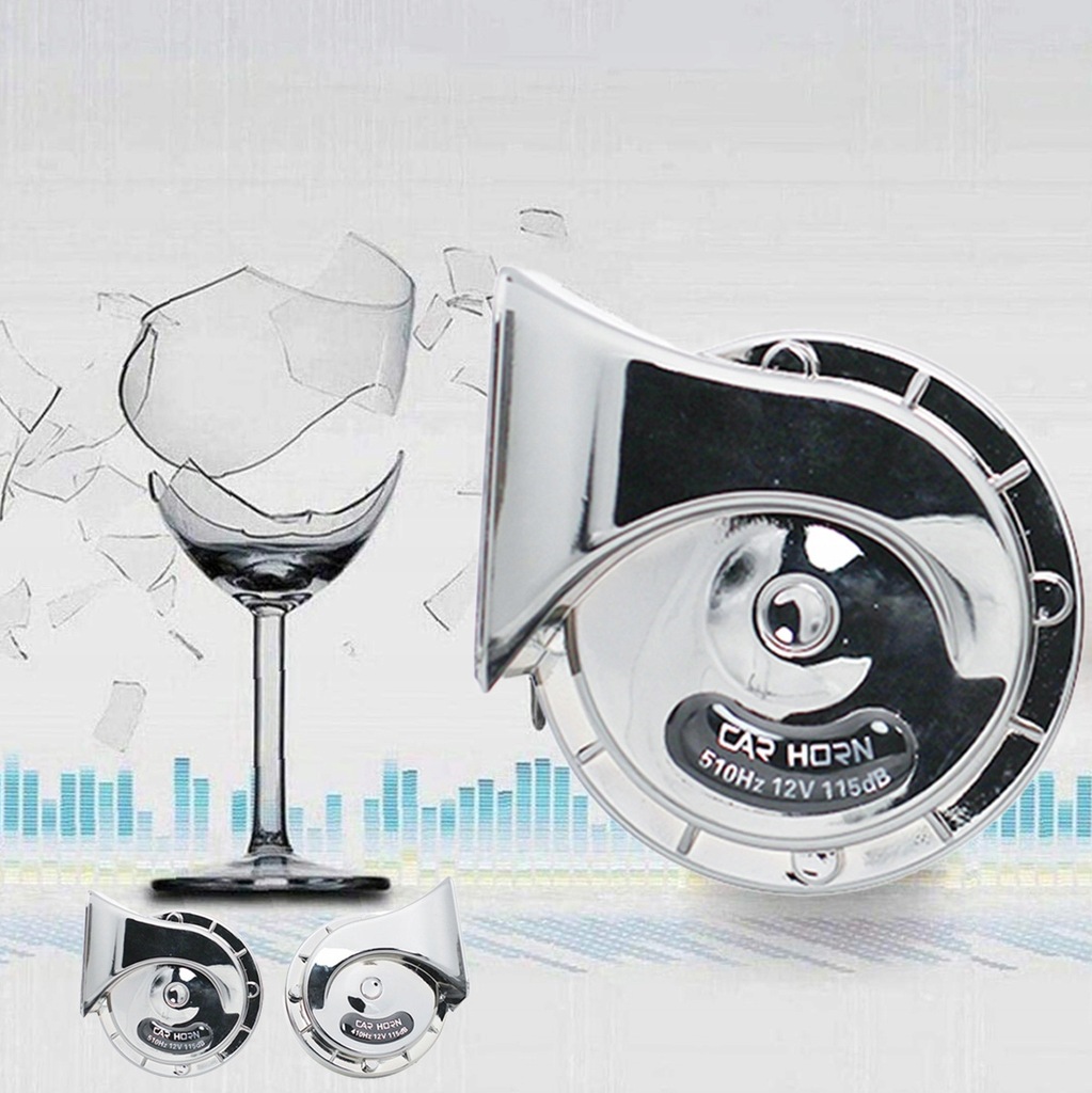 фото №8, Клаксон автомобильный червяк сигнал звуковой dwutonowy 12v 400db серебристый