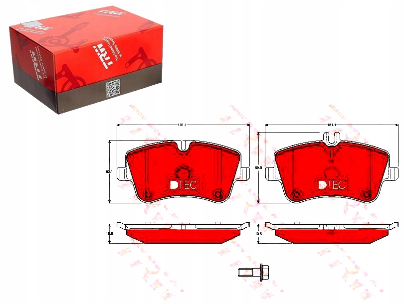 фото №1, Trw тормозные колодки тормозные mercedes перед w203 c209 r171
