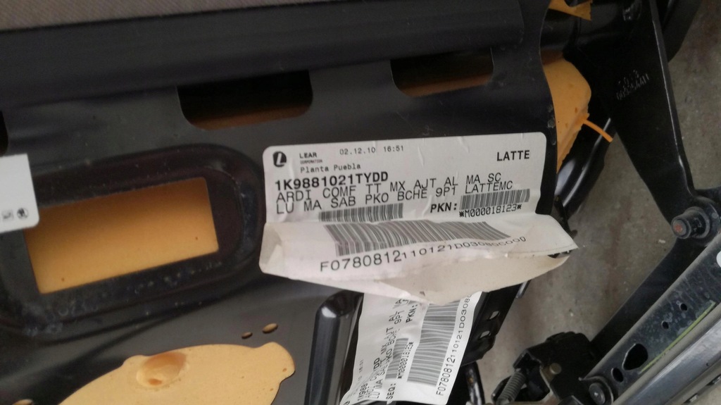 фото №11, Vw golf vi сиденье сиденья шланг передние правый левый