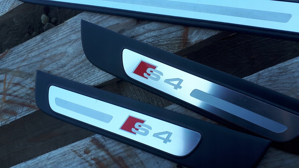 фото №9, S4 b8 lift a4 накладки пороговые sline na пороги