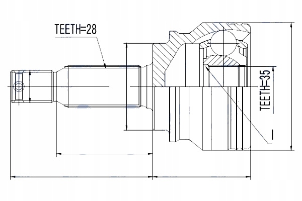 фото №5, Шарнир наружный mitsubishi outlander cw 06- asx 10- citroen