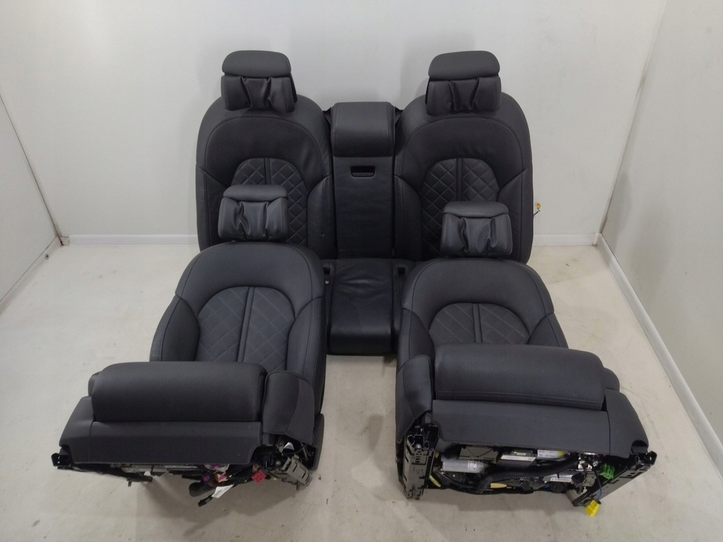 фото №10, Оббивка сидіння перед заднє сидіння задня шкіра ромби audi a8 s8 d4 2010-2018r