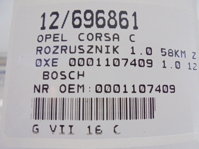 фото №9, Opel corsa c стартер 0001107409 1,0 12v