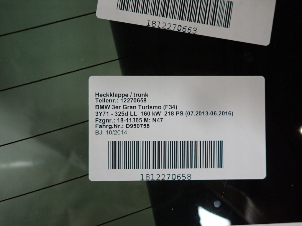 фото №6, Bmw 3 f34 gt gran turismo 13-21 кришка багажника багажника задня задня