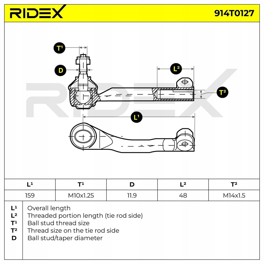 фото №9, Ridex 914t0127 наконечник тяга рулевой правая do renault thalia i lb