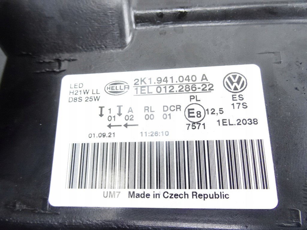 фото №12, 2k1941040a vw caddy лампа правий перед led europa oryg