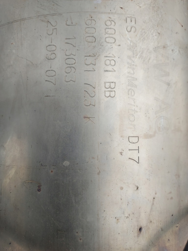 фото №5, Фильтр dpf vw. 1,4 tdi. 6q0181bb. vw ag