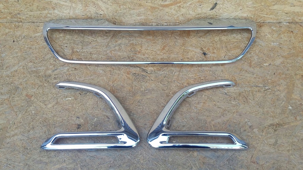 фото №1, Peugeot 108 хром решётка бампера противотуманной фары led