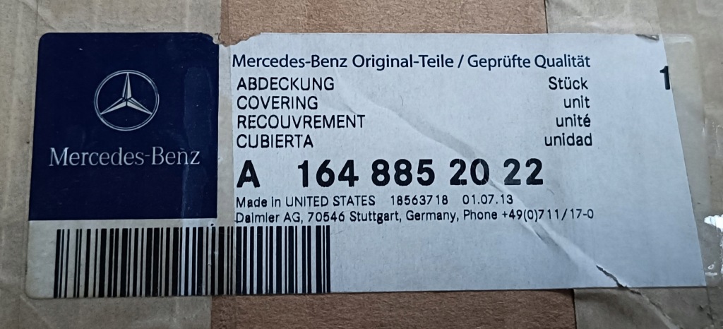 Mercedes ml w164 спойлер диффузор задний edition 1 amg performance s Оригинал