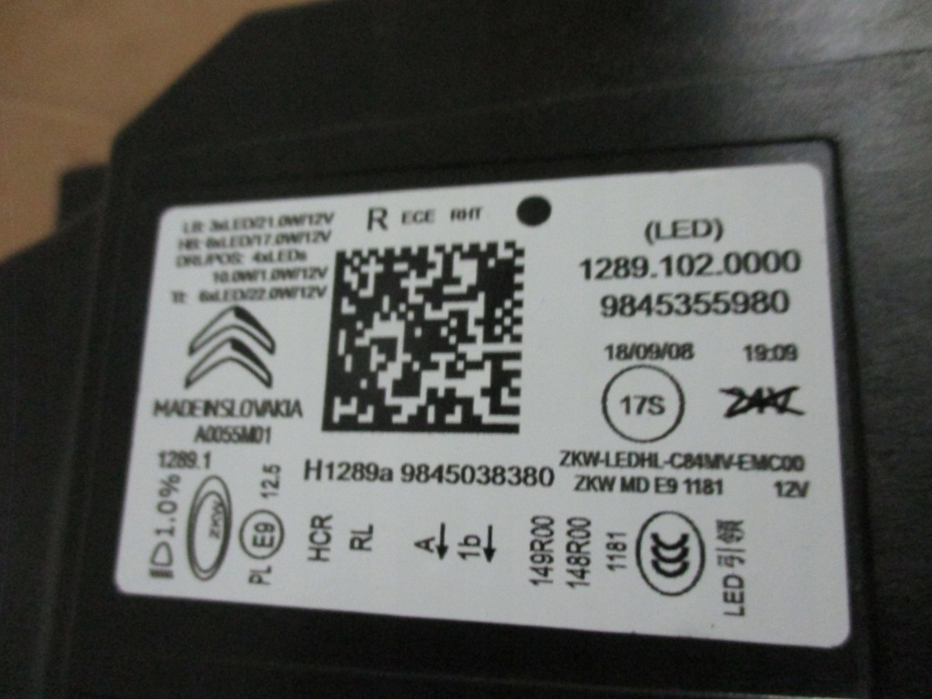 Купить Фонари перед правый  левая citroen c5 aircross full vision led 23r 9845355980