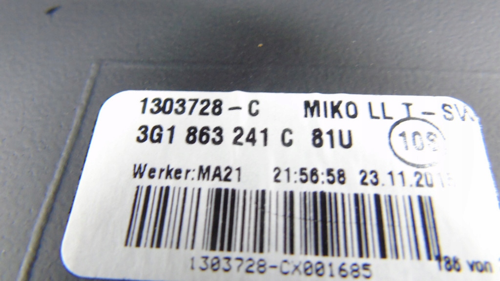 фото №12, Тунель середній підлокітник vw passat b8 3g1863241c