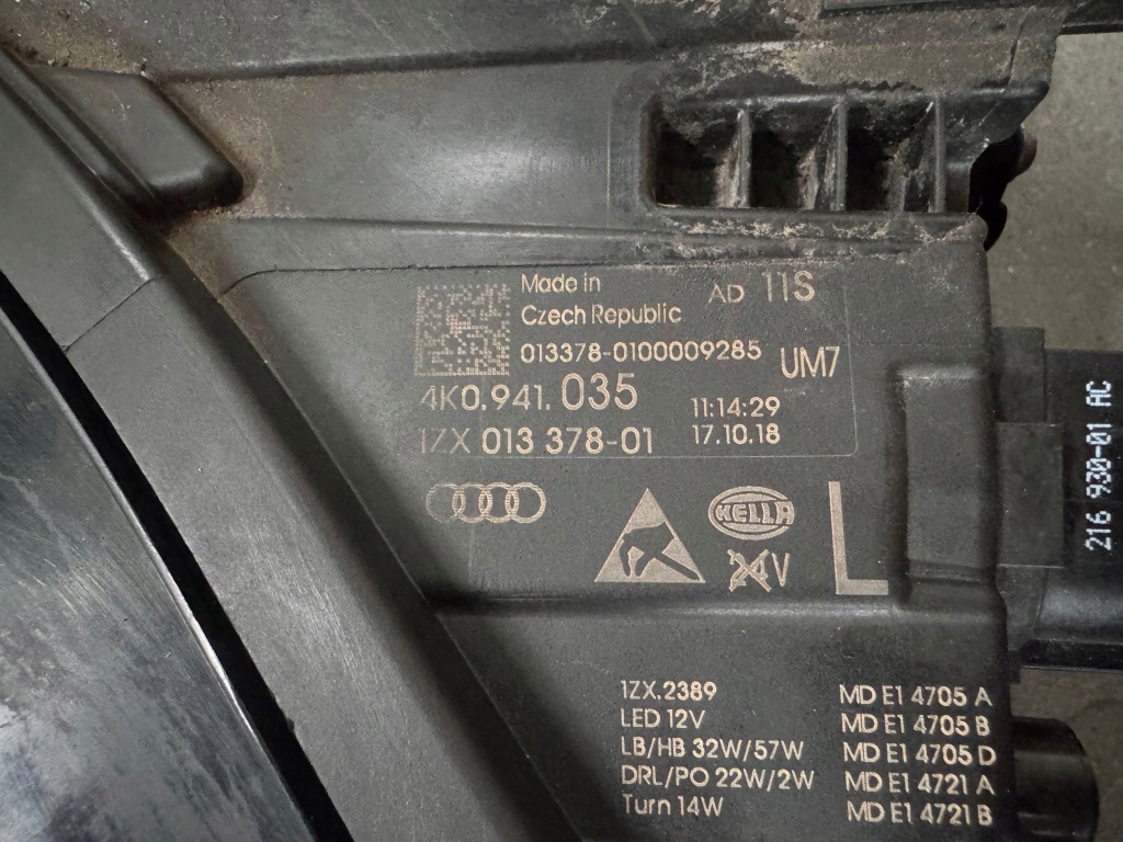 фото №8, Audi a6 s6 c8 4k full led matrix ліва права лампа