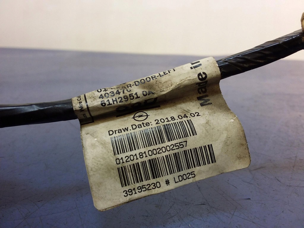 фото №7, Opel astra k hb джгут електропроводка двері лівий задня