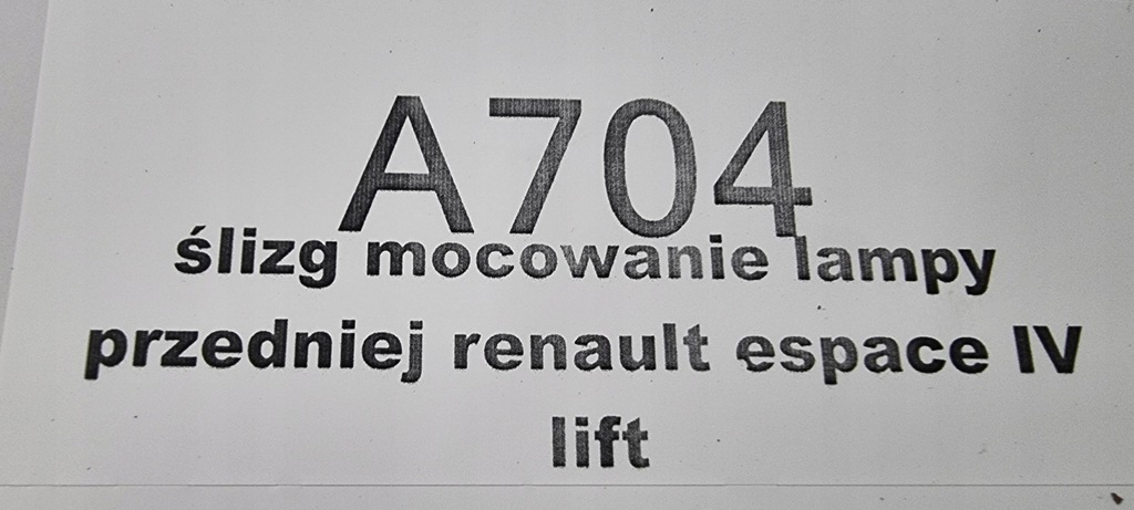 фото №6, Напрямна кронштейн лампи перед лівий правий renault espace iv lift