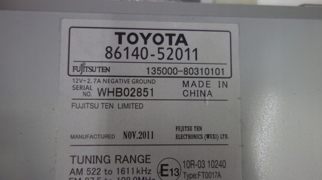 фото №10, Toyota verso s радио 86140-52011