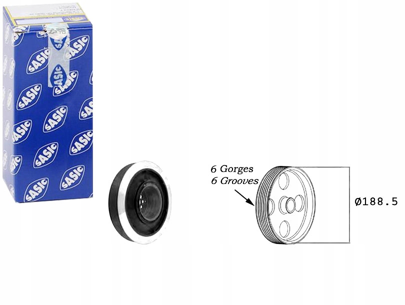 фото №9, Sasic шків колінчастого вала audi/vw 2.7/3.0tdi