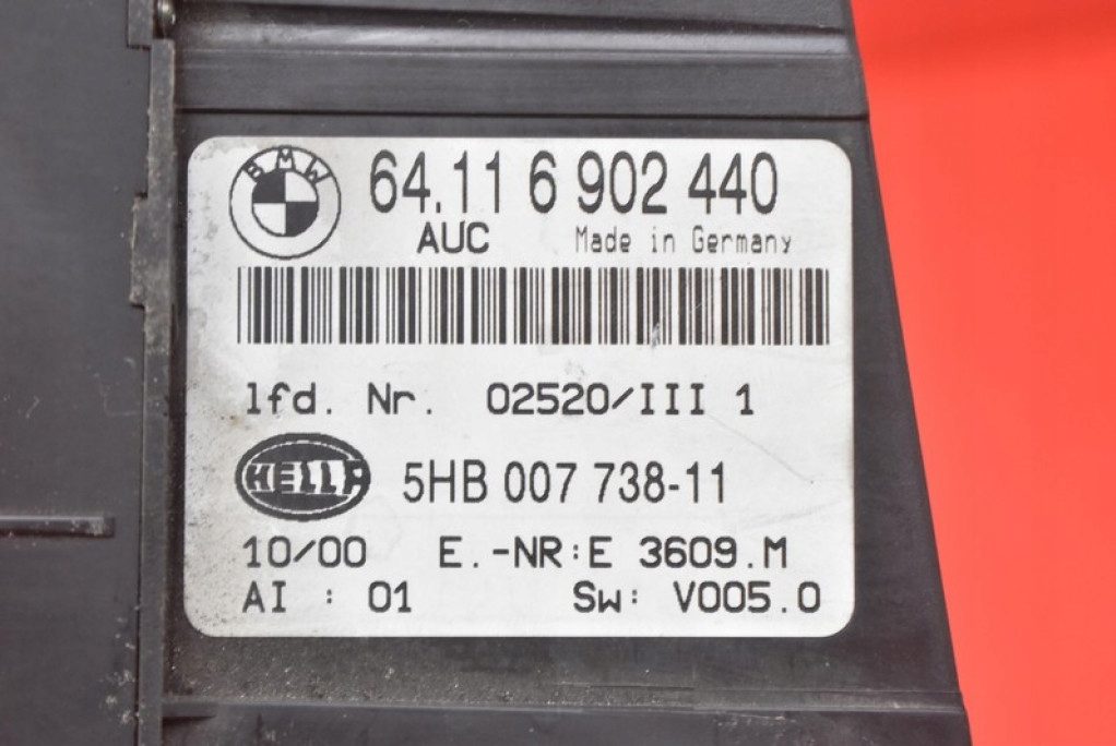 фото №8, Панель керування обдув кондиціонер 64.11 6 902 440 bmw e46 97-03