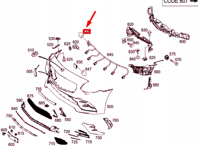 Mb slk r172 корпус разъёмы разъём парковки передний a0001534524 с Разборки