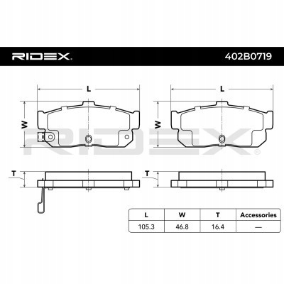 Тормозные колодки тормозные к nissan ridex 402b0719 Доставка