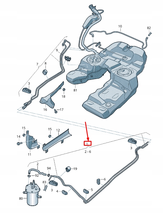 фото №1, Vw touareg 7p fuel return line 7p6201080f