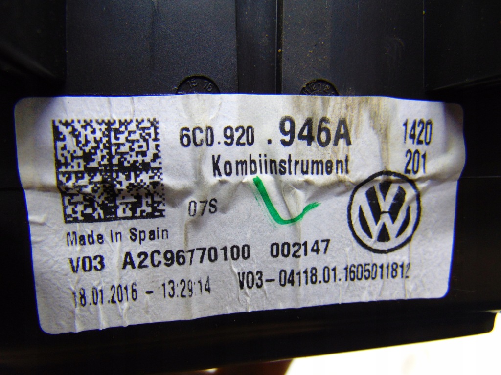 фото №7, Счетчик приборы 6c0920946a vw polo v 6c gti 1.8