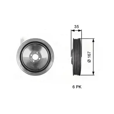 Купить Шкив tvd1135 gates alfa romeo fiat bravo