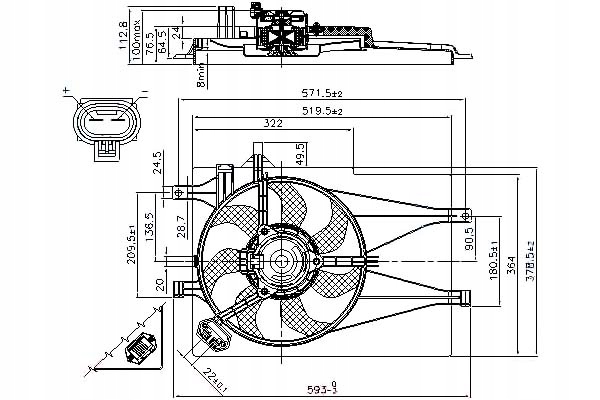 фото №1, Nissens вентилятор радиатора с корпус fiat pali