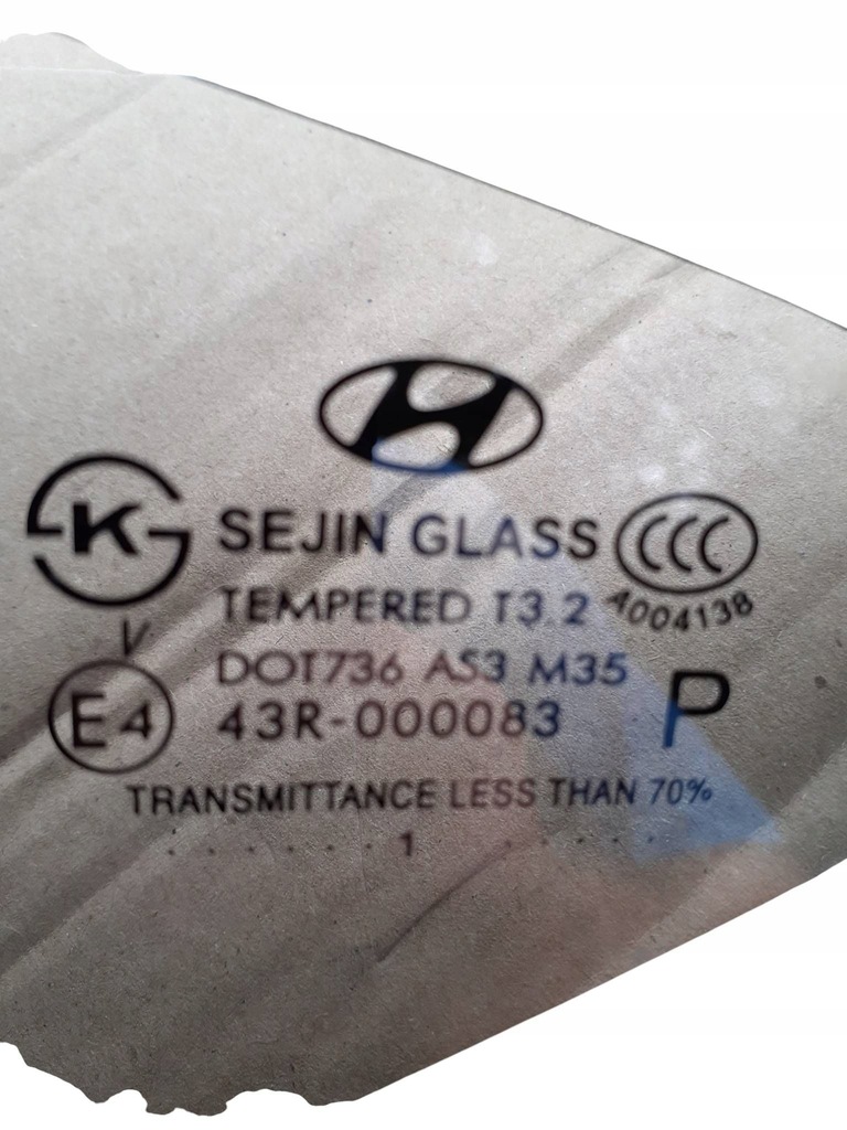 фото №7, Hyundai i40 2013 правая сторона стекло кузовная задняя