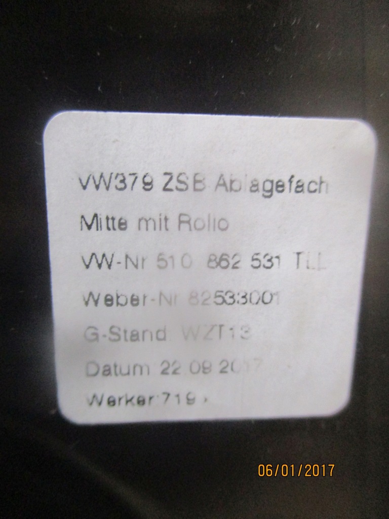 фото №9, Туннель средний подлокотник vw golf sportsvan кожа