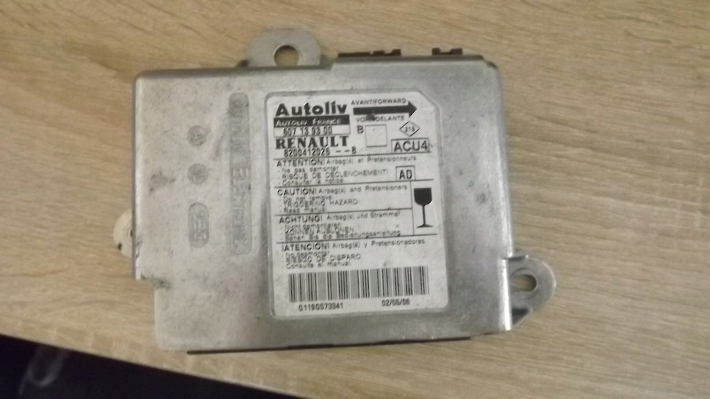 фото №1, Бортовой компьютер блок управления модуль подушка безопасности 8200412026b