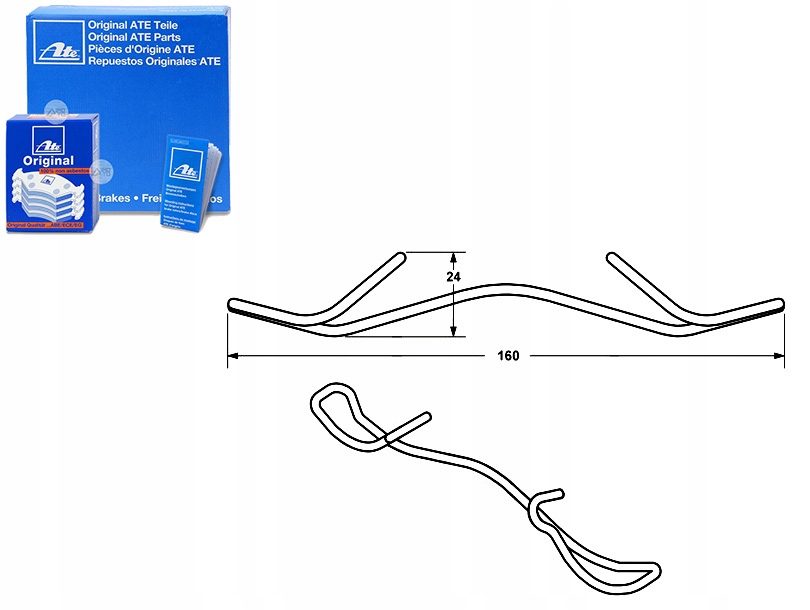 фото №1, Ate 11.8116-0172.1 пружина, суппорт тормоза