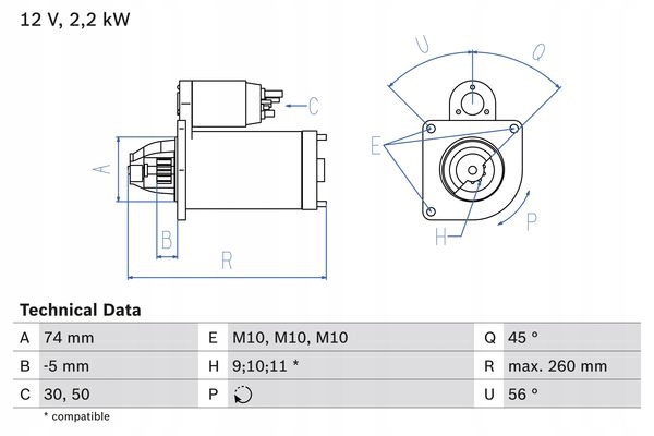 Купить 0986016950 bosch стартер citroen jumper bx