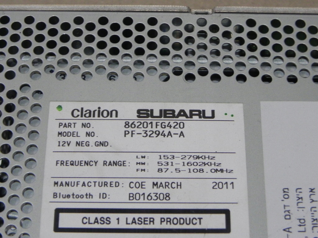 фото №2, Subaru wrx sti 11r радио cd