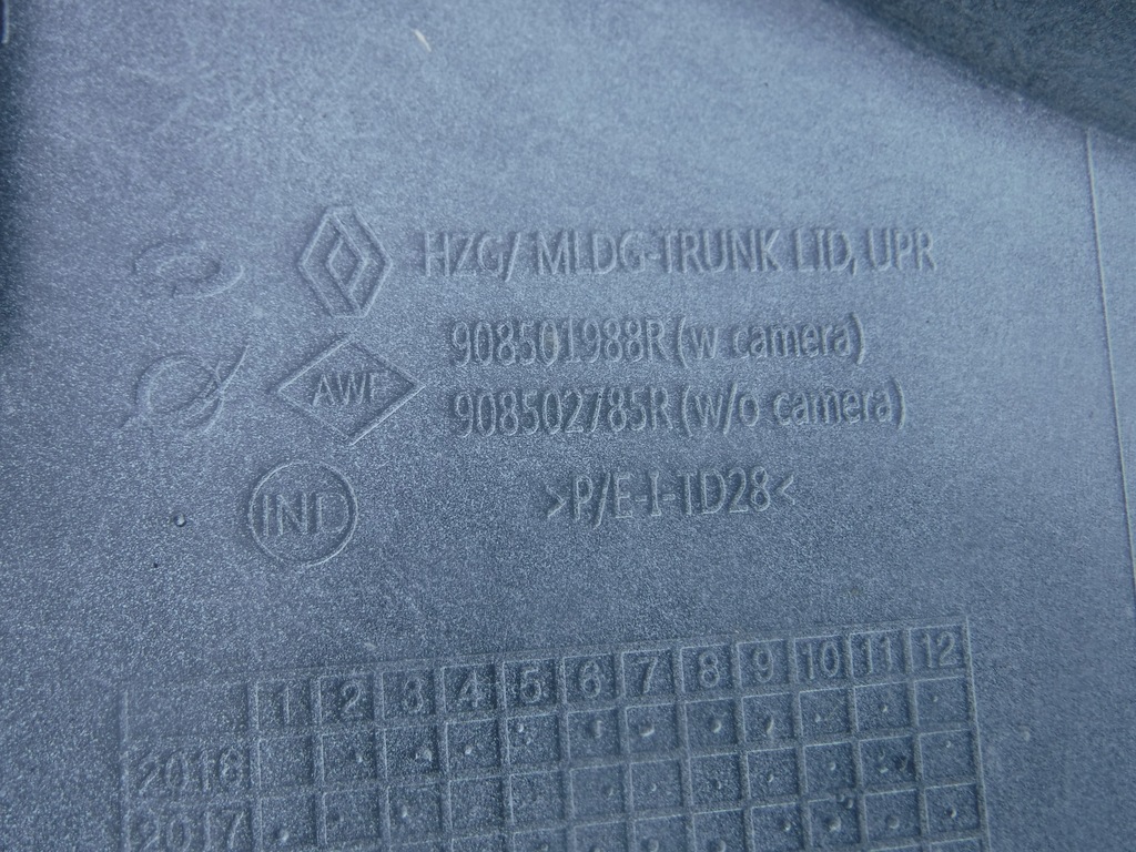 фото №9, Renault koleos ii накладка кришки задня задня 2016-