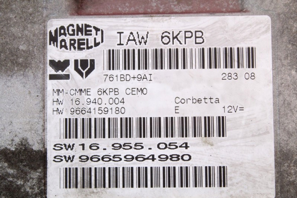 фото №6, Бортовий комп'ютер блок керування двигуна 9665964980 citroen c5 ii x7 iii 2.0 16v 08-17