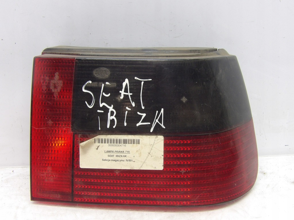 фото №1, Лампа правая задняя seat ibiza