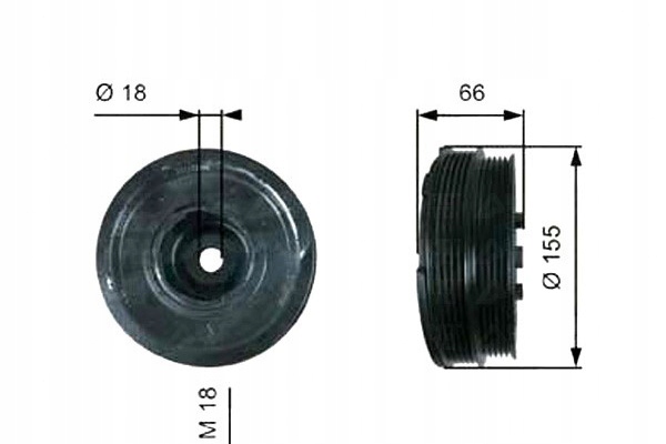 фото №1, Шкив коленчатого вала gates 11232247565 658005 dp3131 p