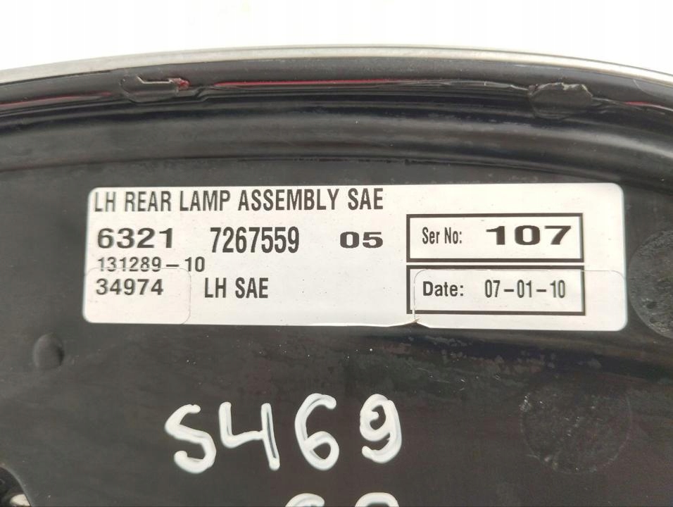 Лампи задні rolls-royce ghost 2010 з лівий usa 7267559 Оригінал