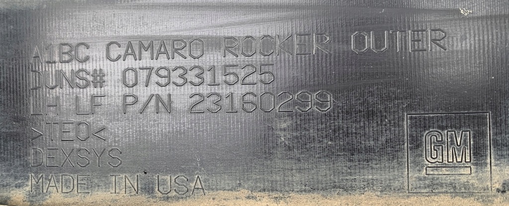 фото №14, U9 chevrolet camaro vi 2016 - молдинг порог левая gm 23160299