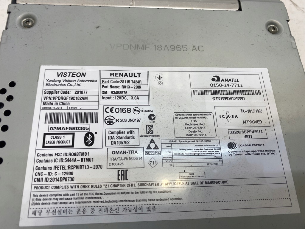 фото №2, Renault trafic iii радіо 281157424r